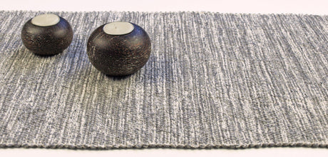 Handwoven in USA Table Runner 72" Gray and Gray // ONH Item 4201