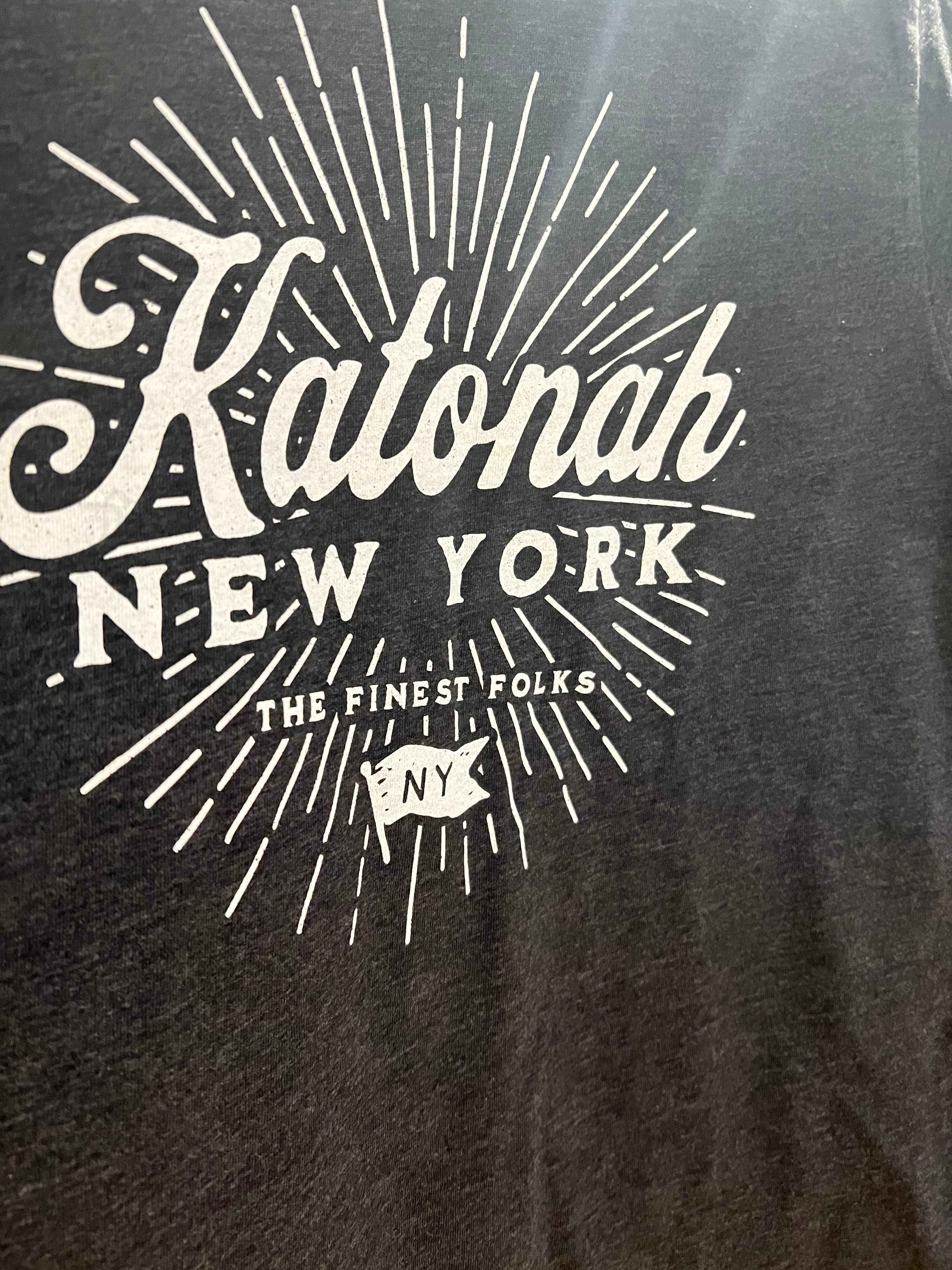 Kids Unisex Katonah NY Finest Folks Tee Charcoal // ONH Item 10614 Image 1
