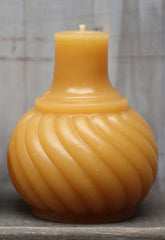 Antique Bottle Beeswax Candle Swirl Inkwell // ONH Item 3477