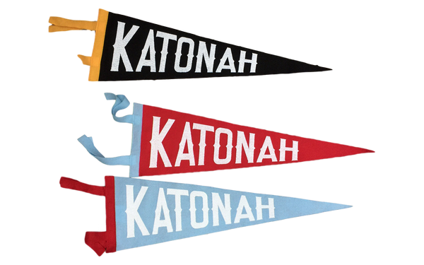 Katonah NY Felt Pennant Red and White // ONH Item 2934 Image 3