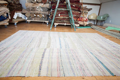 7x10 Vintage Rag Rug Carpet // ONH Item ee001356 Image 1