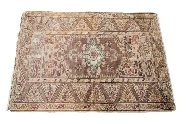 4x5.5 Vintage Lilac And Brown Anatolian Rug // ONH Item lr002709c