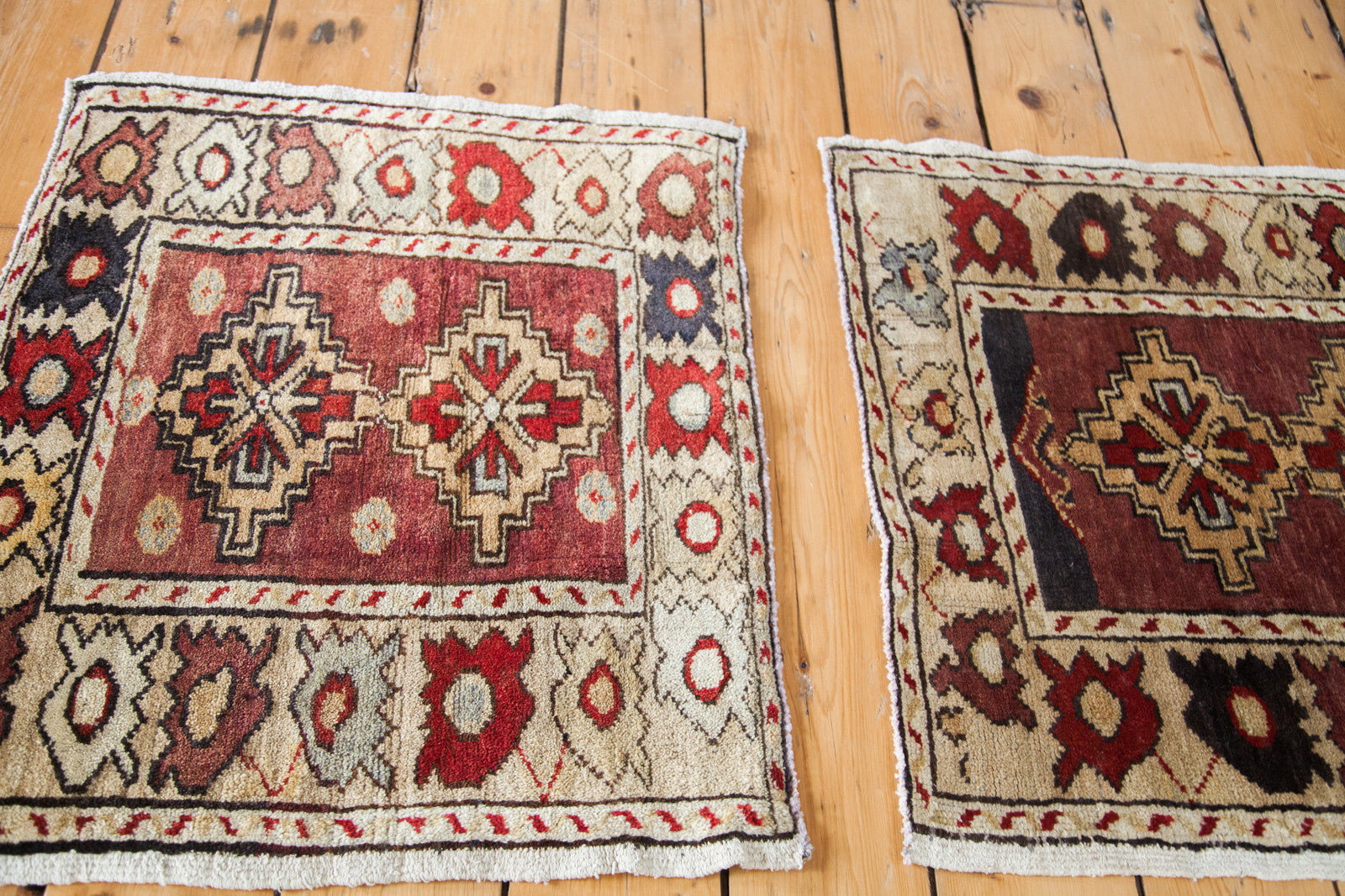 2x2.5 Pair Of Vintage Square Rugs // ONH Item lr002839c Image 1