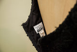 Karen Lucas for Niki label and black zipper on the vintage black sequin dress.