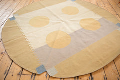 6x6 Vintage Contemporary Kilim Round Carpet // ONH Item mc001106 Image 3