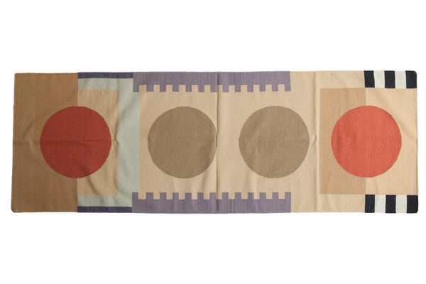 3x9 Vintage Contemporary Kilim Rug Runner // ONH Item mc001109