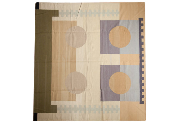 8x9 Vintage Contemporary Kilim Square Carpet // ONH Item mc001111