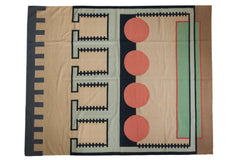 8x10.5 Vintage Contemporary Kilim Carpet // ONH Item mc001112