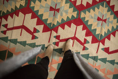 6x8.5 Vintage Turkish Kilim Carpet // ONH Item mc001119 Image 1