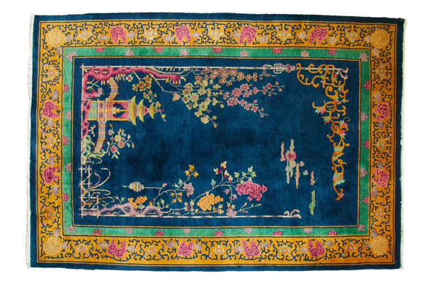 6x9 Vintage Nichols Art Deco Carpet // ONH Item mc001120