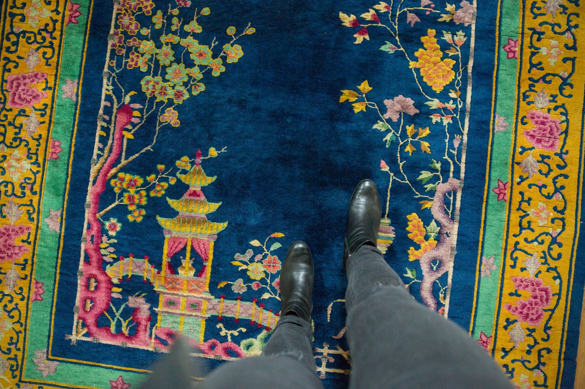 6x9 Vintage Nichols Art Deco Carpet // ONH Item mc001120 Image 1