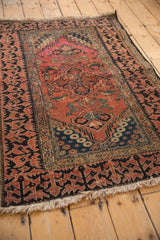 Antique Fereghan Persian rug displaying rare Lotto Turkish border and late 19th century palette.