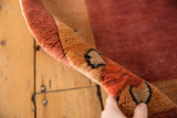 The thick, pristine hand-knotted pile and original side cord of the Nichols rug.