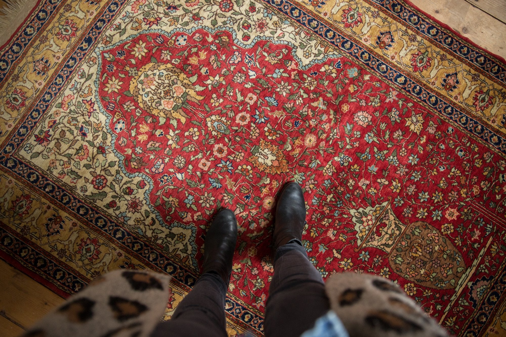 5x7.5 Vintage Romanian Hereke Design Rug // ONH Item mc001139