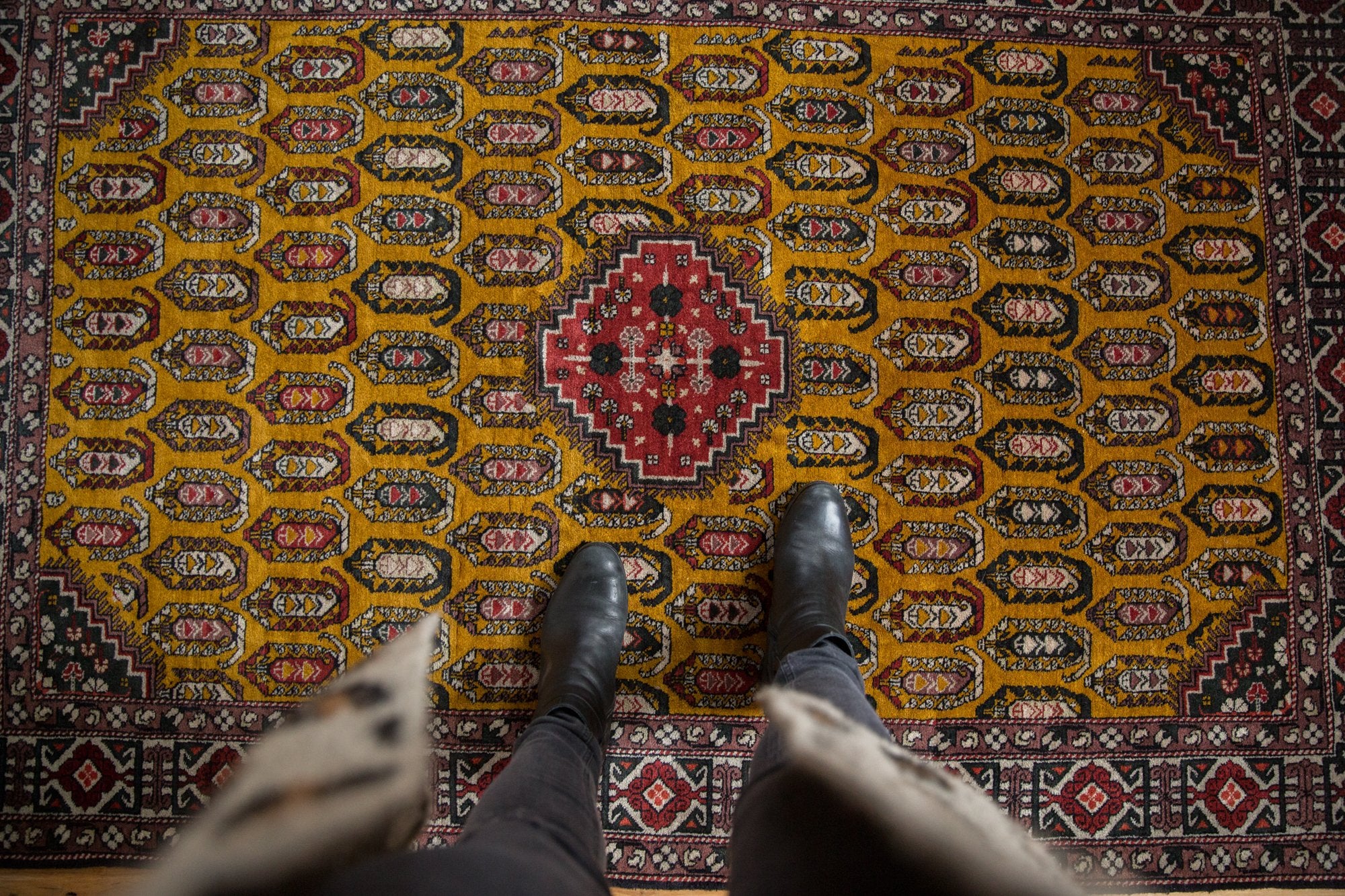 4x6.5 Vintage Romanian Shirvan Design Rug // ONH Item mc001148 Image 1