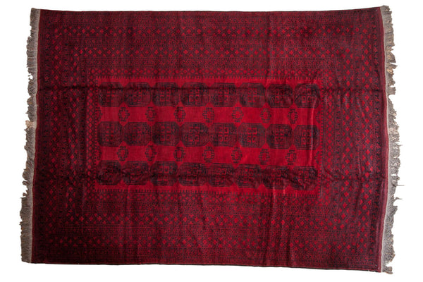 9x12.5 Vintage Afghani Ersari Design Carpet // ONH Item mc001150