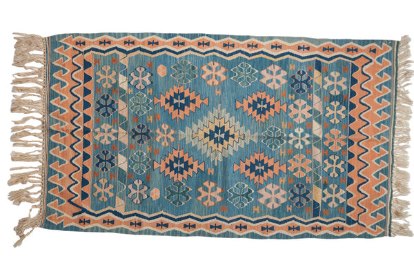 3.5x6.5 Vintage Turkish Kilim Rug // ONH Item mc001152