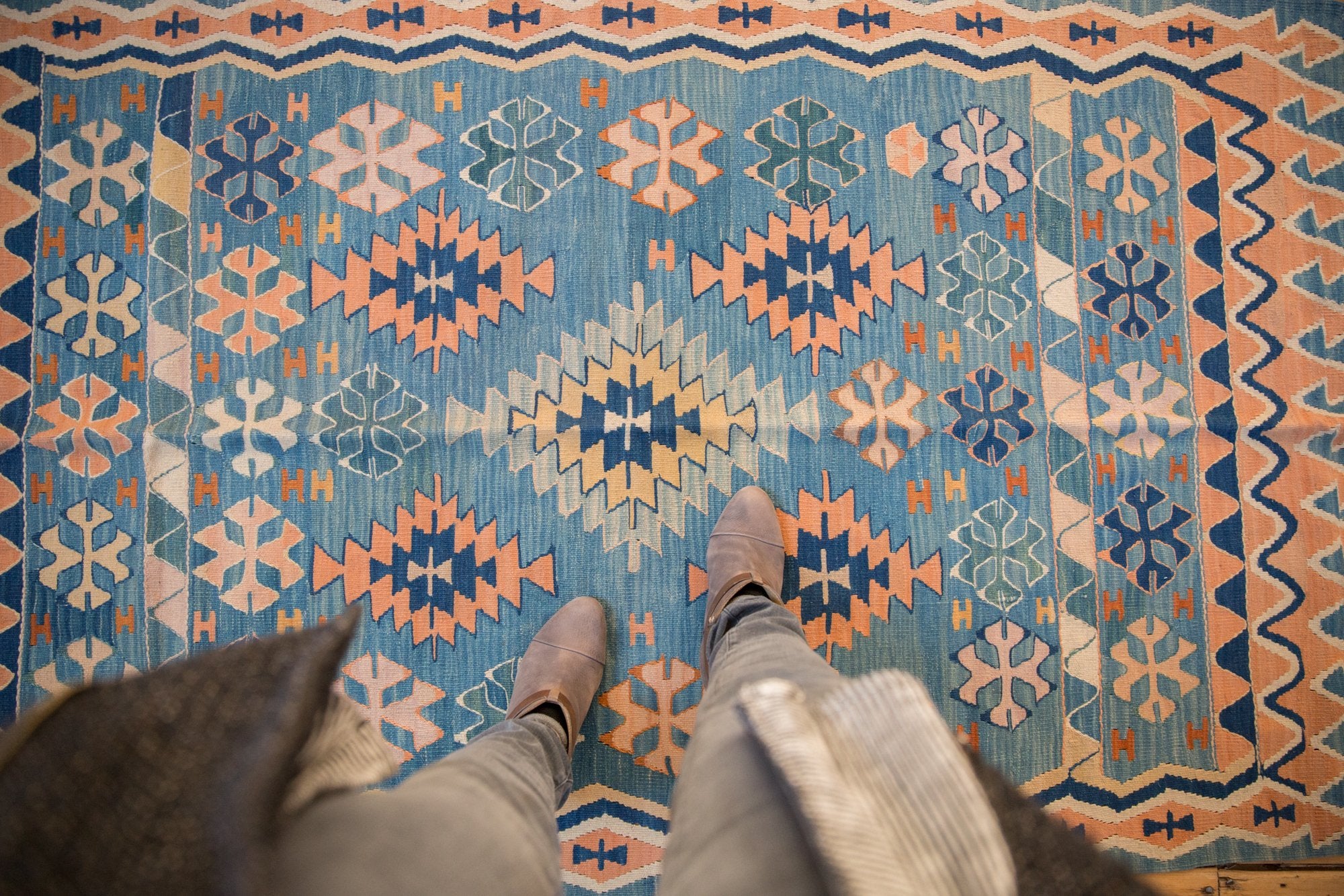 3.5x6.5 Vintage Turkish Kilim Rug // ONH Item mc001152 Image 1