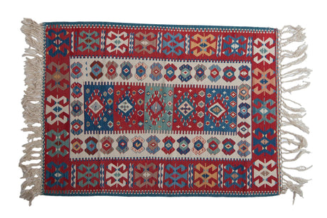 3.5x5 Vintage Fine Turkish Kilim Rug // ONH Item mc001155