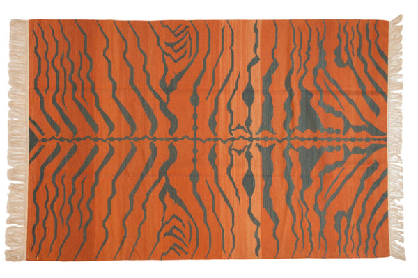 6x9 Vintage Tiger Kilim Carpet // ONH Item mc001168