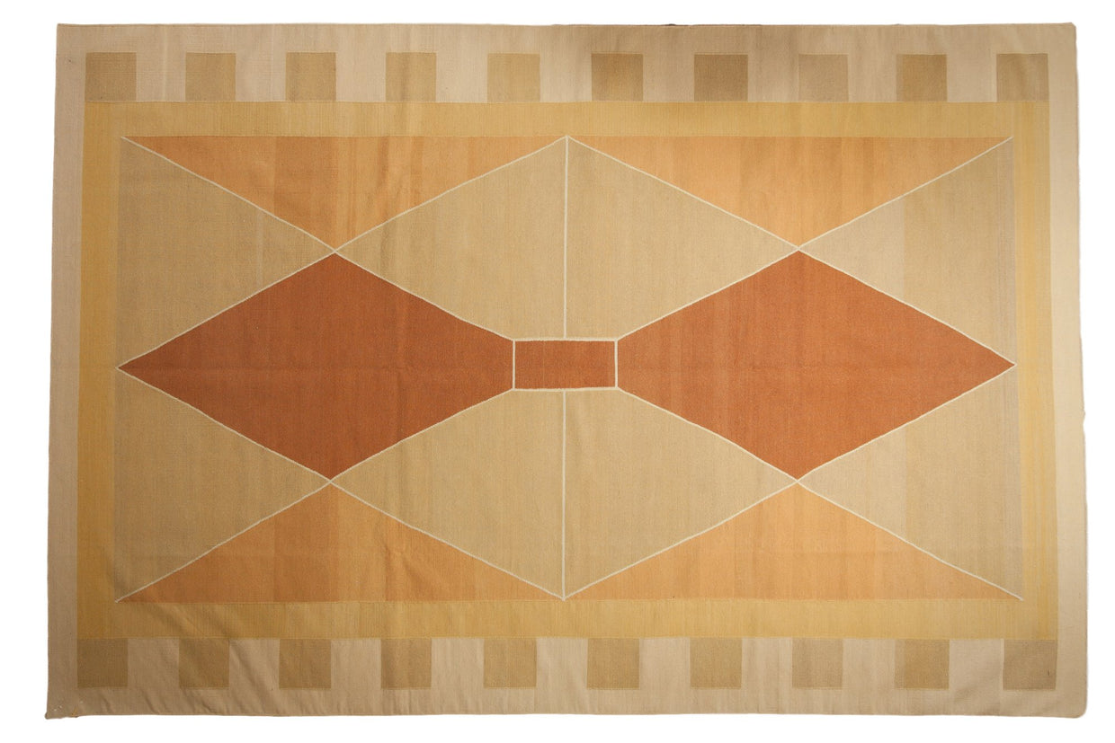8x12.5 Vintage Contemporary Kilim Carpet // ONH Item mc001174