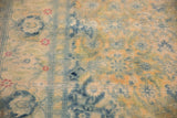 Even wear across the knot heads exposing the foundation of this vintage carpet.
