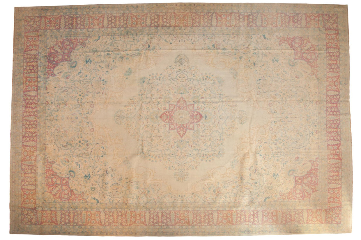 11.5x17 Vintage Distressed Bulgarian Kerman Design Carpet // ONH Item mc001181