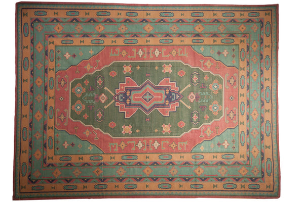 10.5x14 Vintage Stone Wash Dhurrie Carpet // ONH Item mc001184