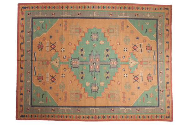 9x11.5 Vintage Stone Wash Dhurrie Carpet // ONH Item mc001185