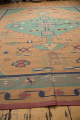 9x11.5 Vintage Stone Wash Dhurrie Carpet // ONH Item mc001185 Image 9