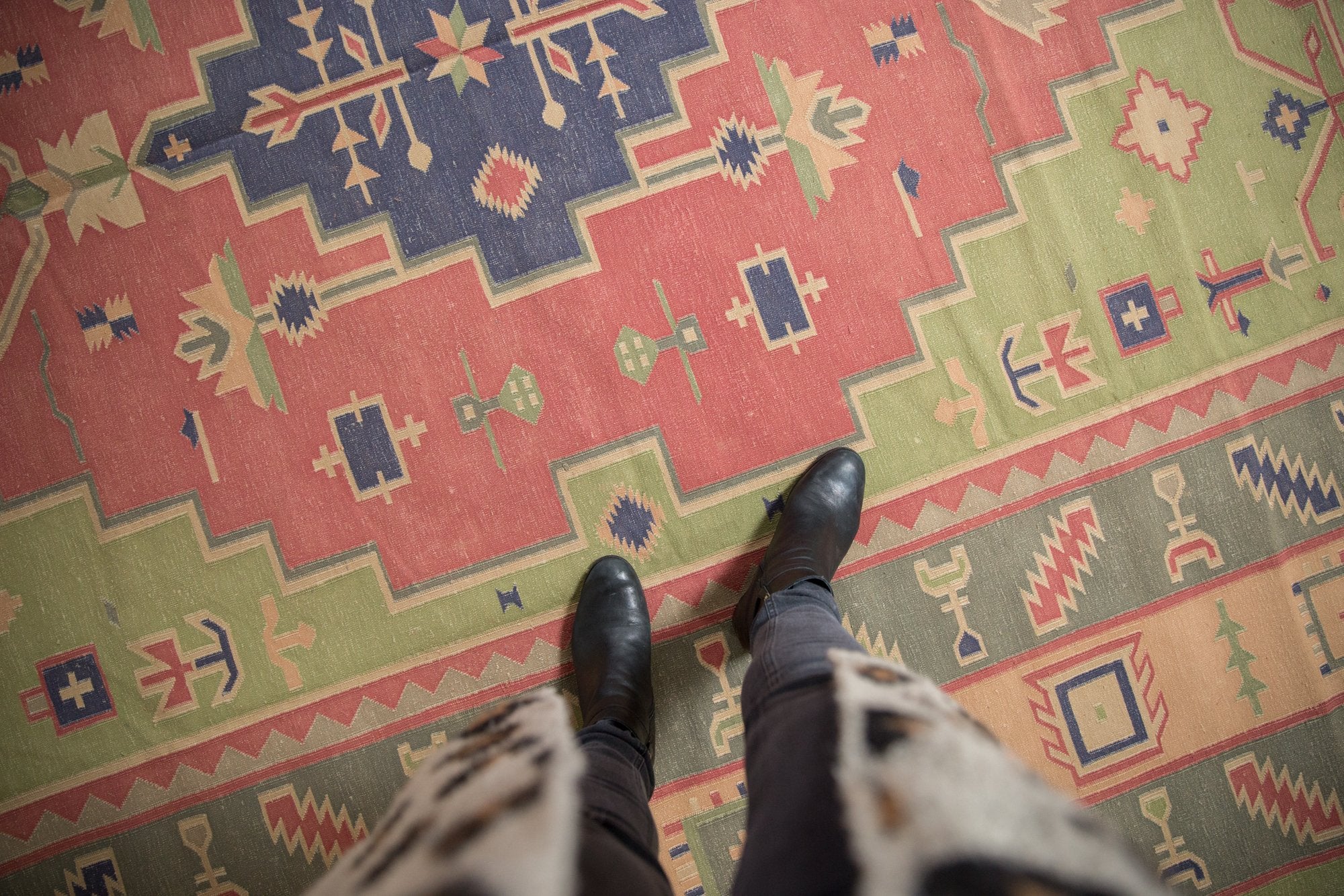 9x12 Vintage Stone Wash Dhurrie Carpet // ONH Item mc001186 Image 1