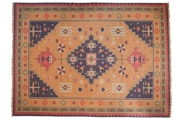 10x14 Vintage Stone Wash Dhurrie Carpet // ONH Item mc001189