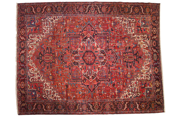 11x14.5 Vintage Heriz Carpet // ONH Item mc001222