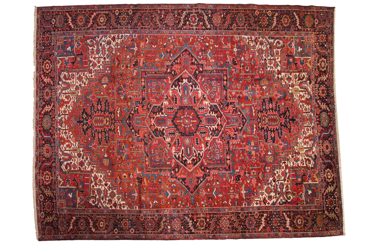 11x14.5 Vintage Heriz Carpet // ONH Item mc001222