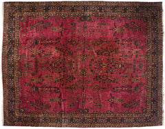 14.5x18 Vintage Laristan Carpet // ONH Item mc001244