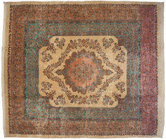 13.5x16 Vintage Fine Kerman Carpet // ONH Item mc001246