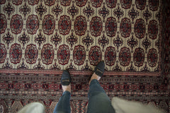 12.5x12.5 Vintage Fine Pakistani Bokhara Design Square Carpet // ONH Item mc001250 Image 1