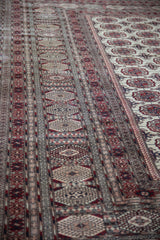 12.5x12.5 Vintage Fine Pakistani Bokhara Design Square Carpet // ONH Item mc001250 Image 3