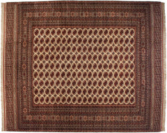 14.5x16.5 Vintage Fine Pakistani Bokhara Design Carpet // ONH Item mc001251