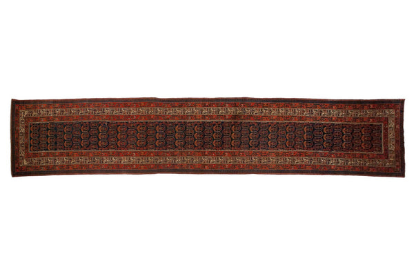 3.5x20.5 Vintage Hamadan Rug Runner // ONH Item mc001253