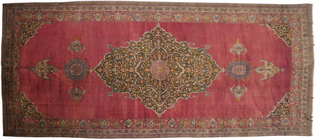 19x43.5 Antique Khorassan Carpet // ONH Item mc001255