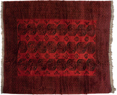 11.5x14 Vintage Afghani Ersari Design Carpet // ONH Item mc001256