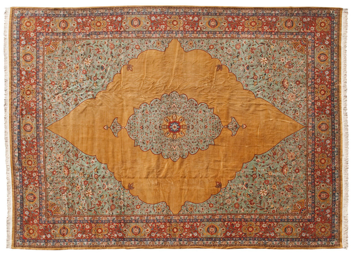 16x22 Vintage Tabriz Design Carpet // ONH Item mc001259