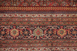 A classic Samovar turtle main border with interconnected geometric vinery in red, charcoal, and gold.