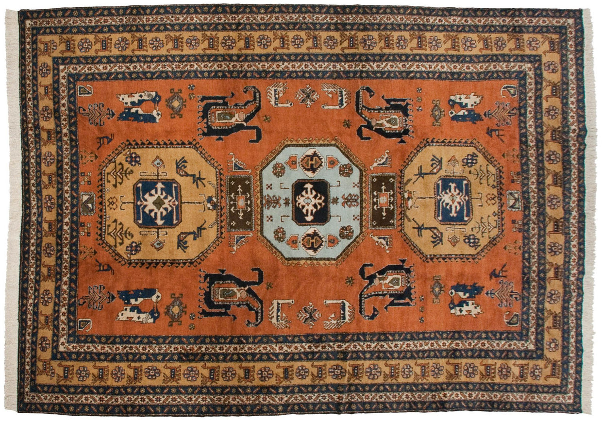 9.5x14 Vintage Meshkin Carpet // ONH Item mc001272