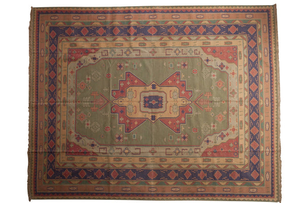 9.5x12 Vintage Stone Wash Dhurrie Carpet // ONH Item mc001286