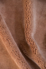 The clean, hand-knotted foundation on the reverse side of the Japanese Art Deco carpet.