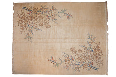 11.5x15 Vintage Japanese Art Deco Design Carpet // ONH Item mc001289