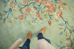 12x14.5 Vintage Japanese Art Deco Design Carpet // ONH Item mc001290 Image 1
