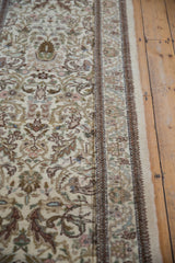 Original side cord selvage and dense, full wool pile on a vintage Persian Tabriz runner.